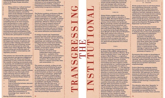 Transgressing the Institutional